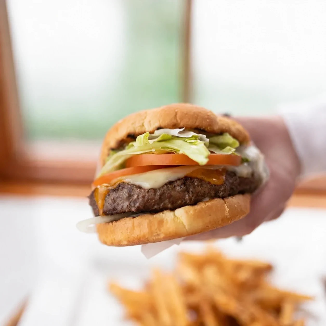 The Boatshed Kobe burger with fries