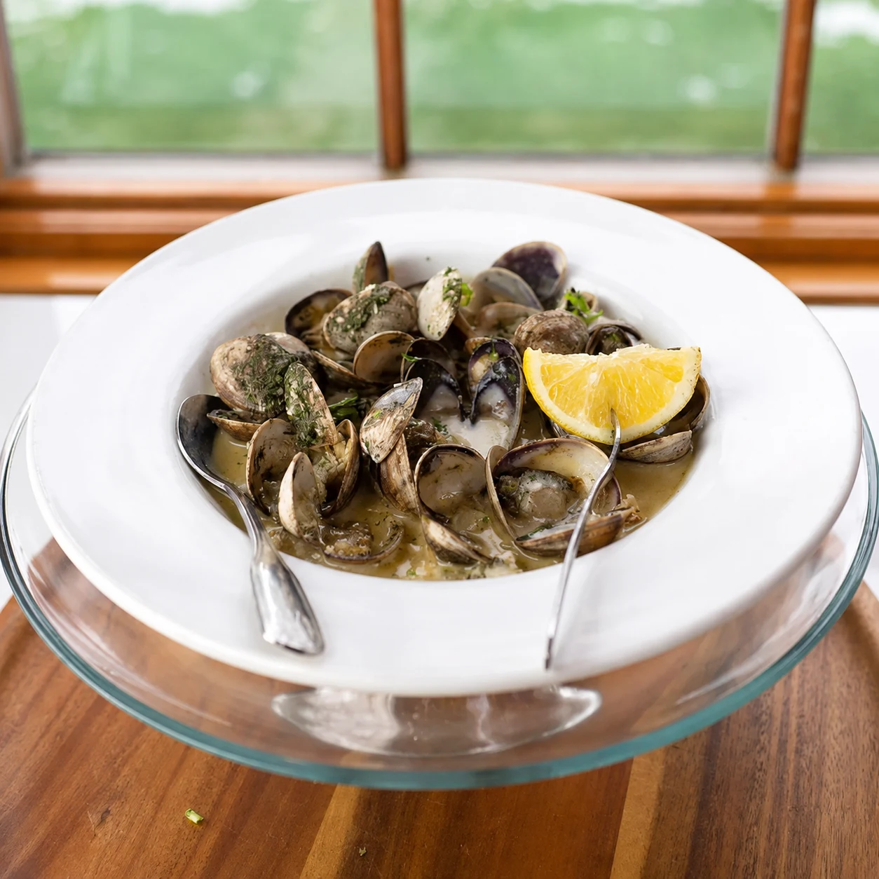Steamed Manila clams