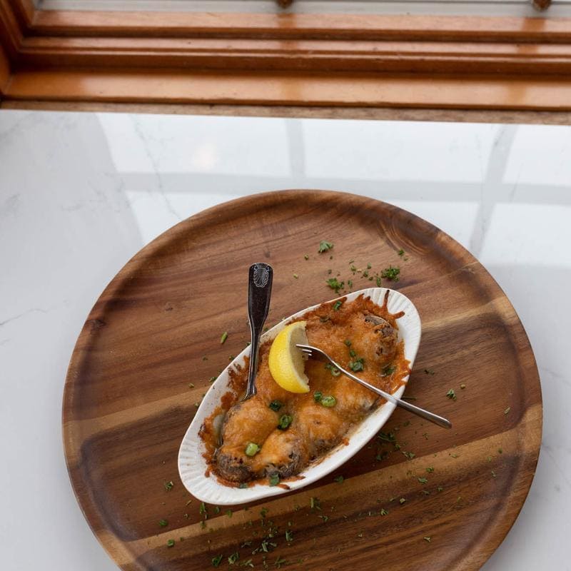 Crab & Shrimp Stuffed Mushrooms